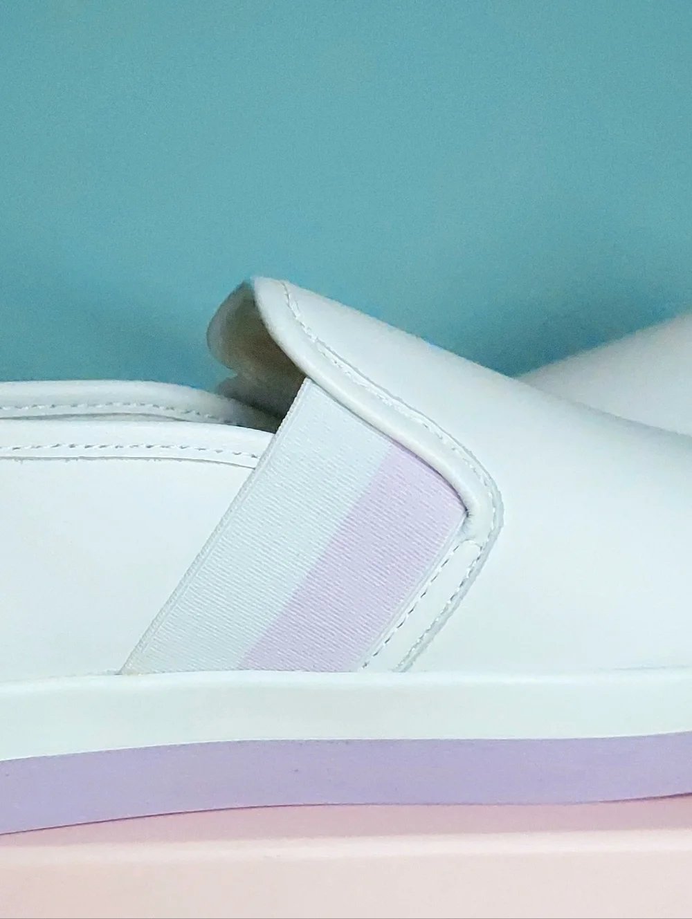 Kate Spade NY White & Lavender Loafer Sneakers Womens Size 9.5 NWT Preppy Office